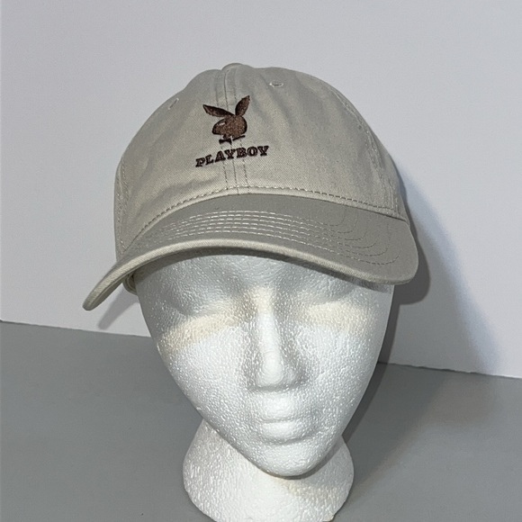 Playboy Unisex Embroidered Playboy Logo Beige Cap - Picture 4 of 11